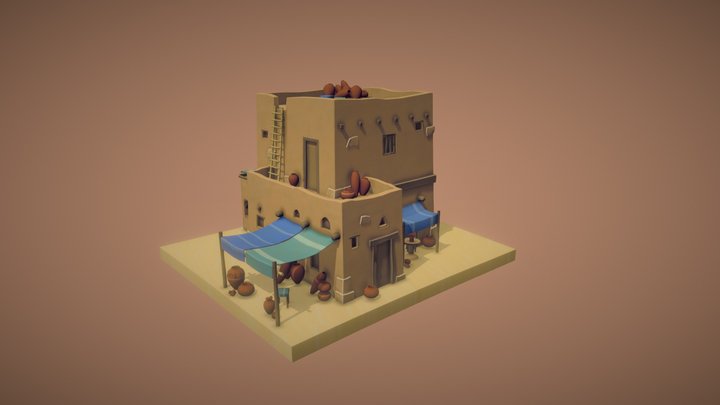 Egyptian pottery building 3D Model
