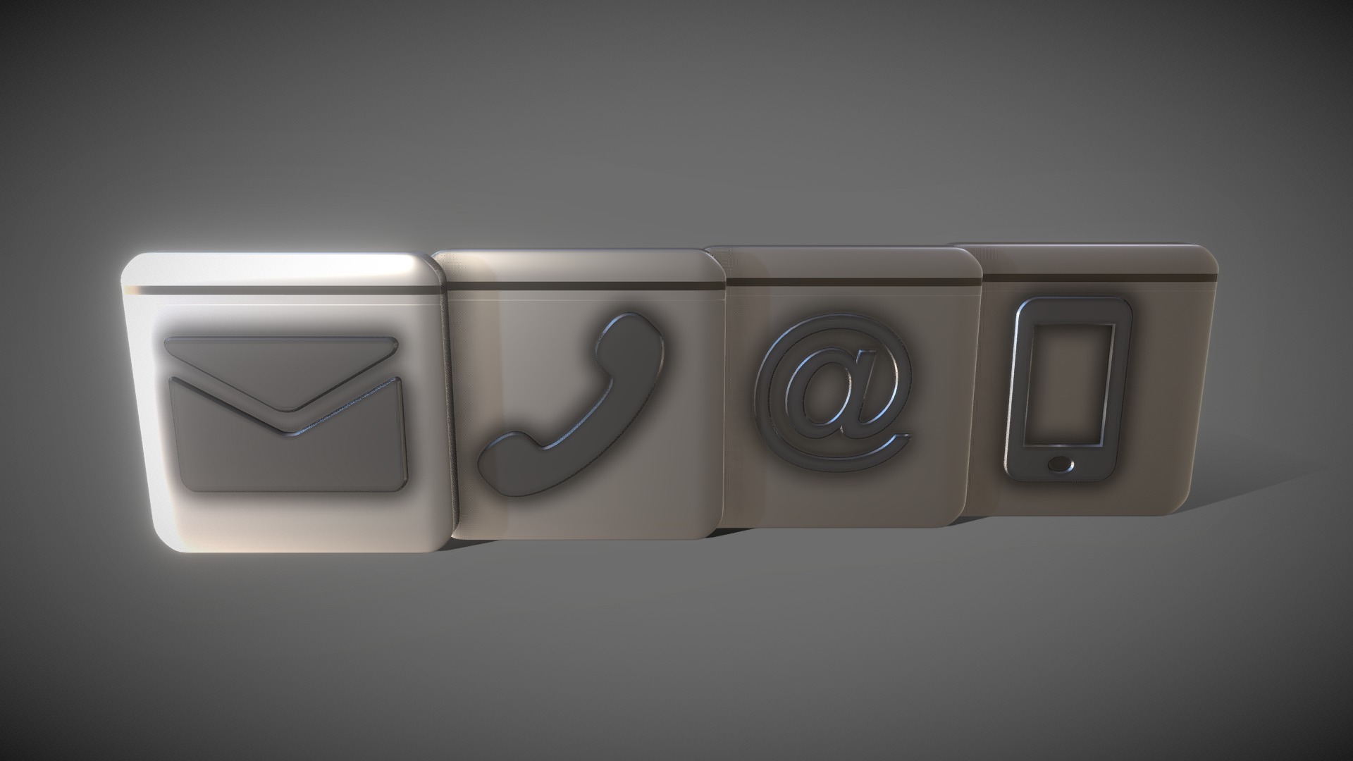 3D model Kontakt Icons - This is a 3D model of the Kontakt Icons. The 3D model is about a couple of white switches.