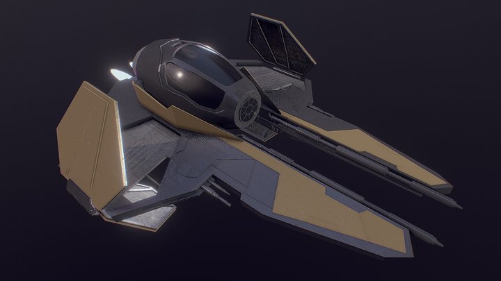 ETA-2 Actis-Class Jedi Interceptor (Anakin's) 3D Model