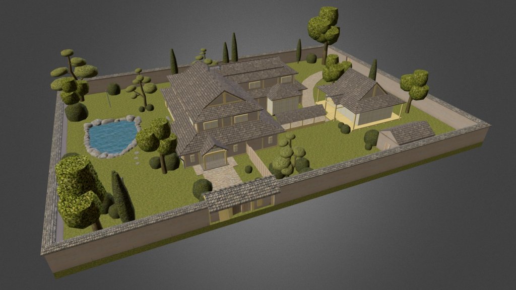 Tendo house from Ranma 1/2 3D model by bgt1990 (bgt1990