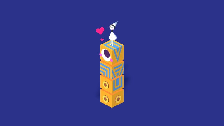 Ida and Totem - Monument Valley 💙 3D Model