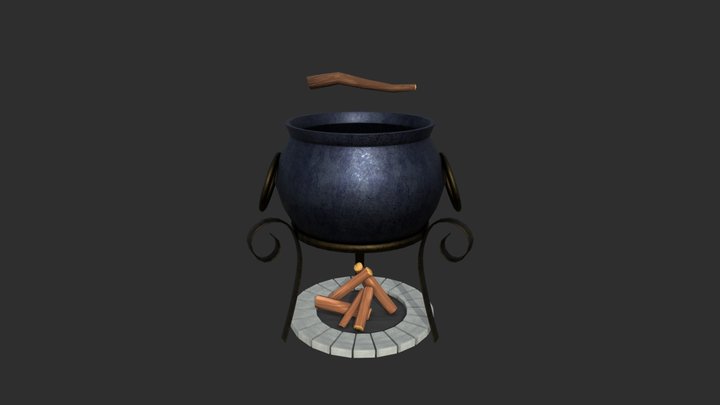 Big cauldron 3D Model