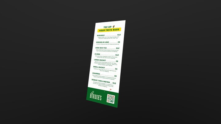Birdies Menu 3D Model