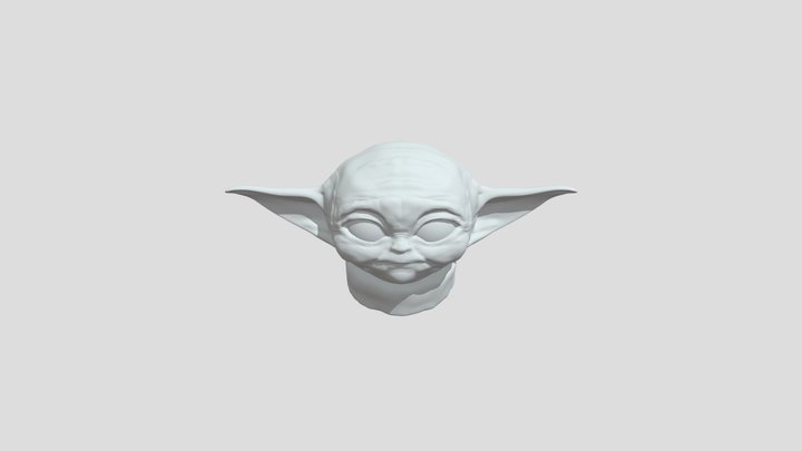 Baby Yoda WIP 3D Model