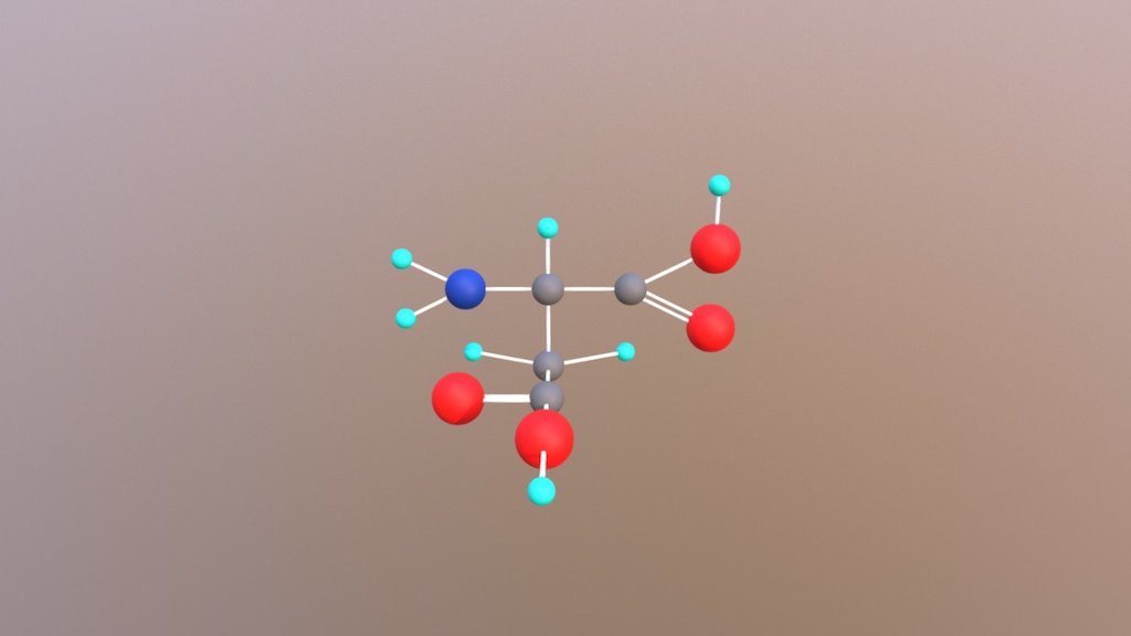 Аспарагиновая кислота - 3D model by vdcokeanvr (@sfadfsdf) [49f1e3a ...