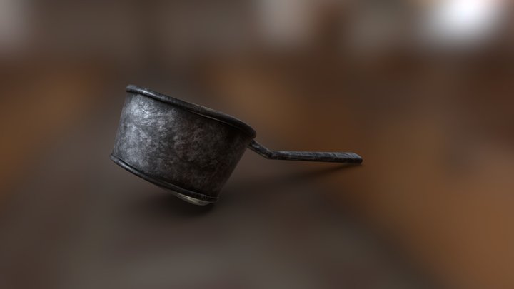 Hidden Town in 3D - Metal Ladle 3D Model