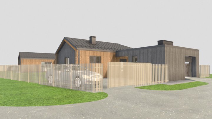 Complex Of Houses 1f 100m 3D Model