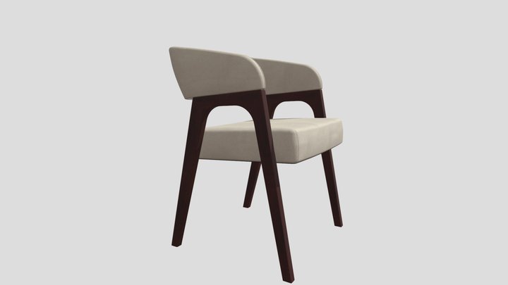 Удобный стул полукресло из массива дерева – Free 3D Model STL