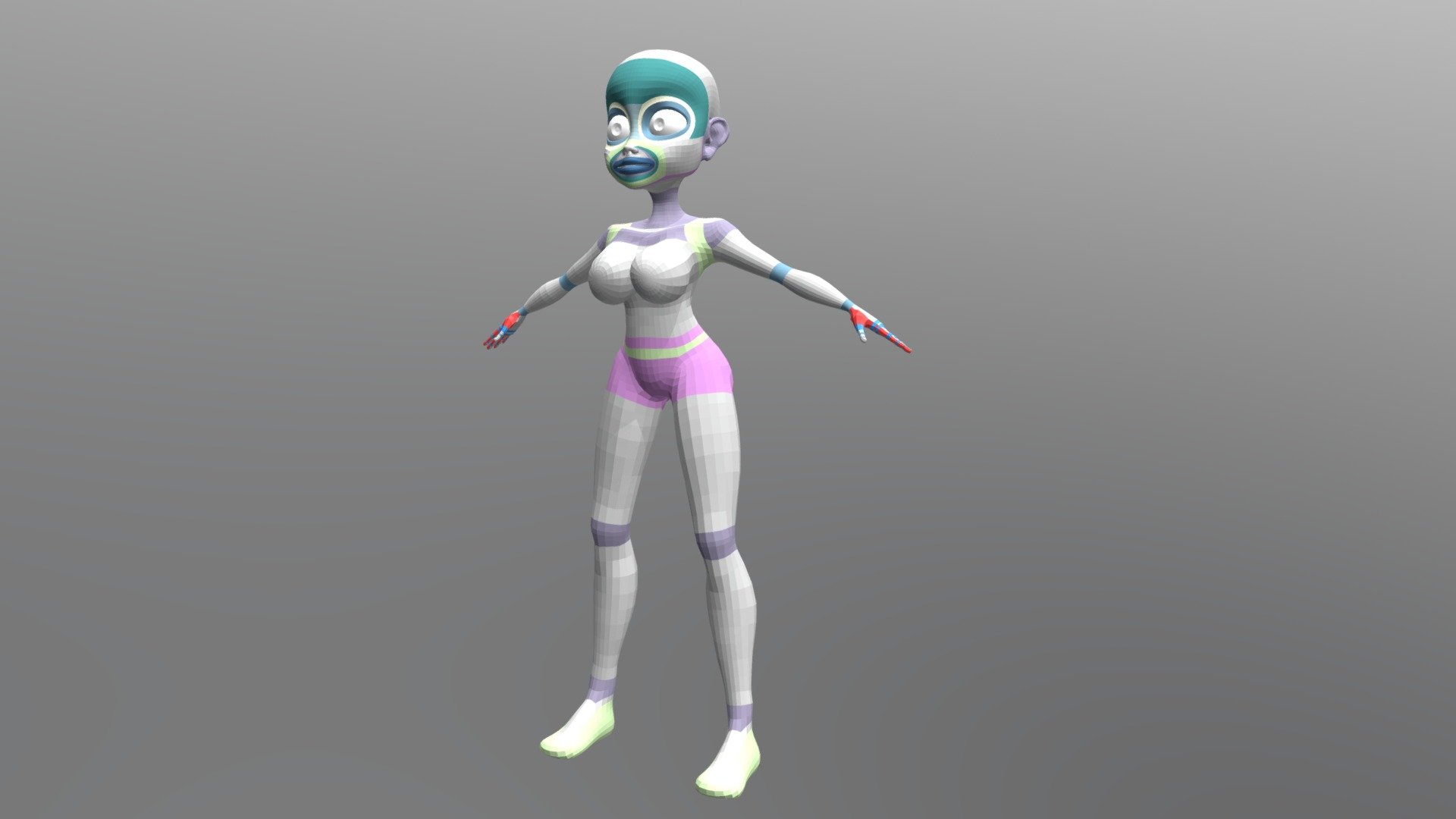 Rebeca modelado cuerpo - retopologia