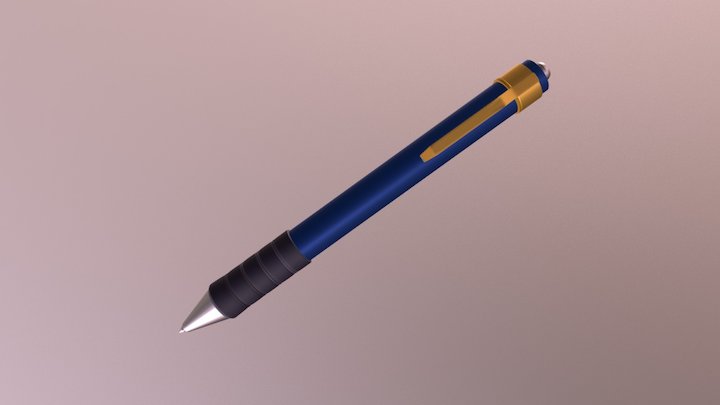 Daily 3D challenge #06 — Ballpoint pen 3D Model