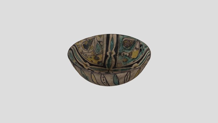 透明釉中スリップ彩鉢／バフウェア　bowl/ buff ware 3D Model