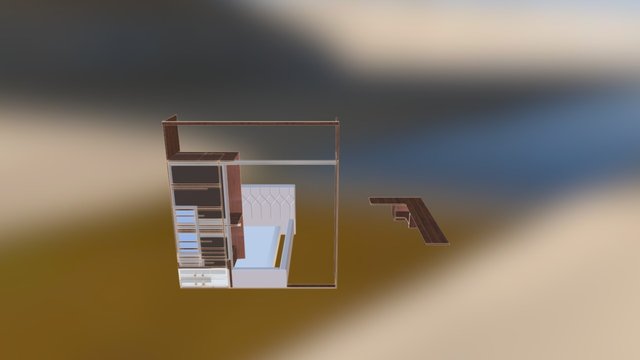 書房組合 3D Model