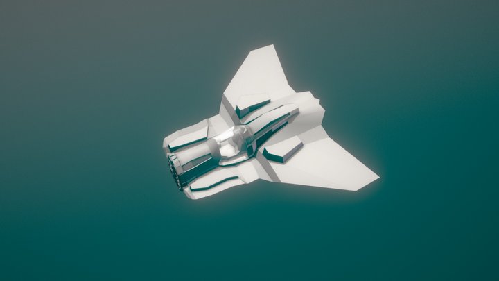 Spaceship Lowpoly 3D Model