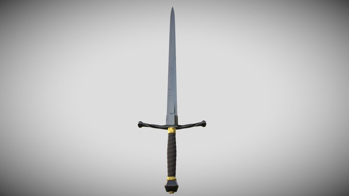 Medieval Battle Sword 3D Model