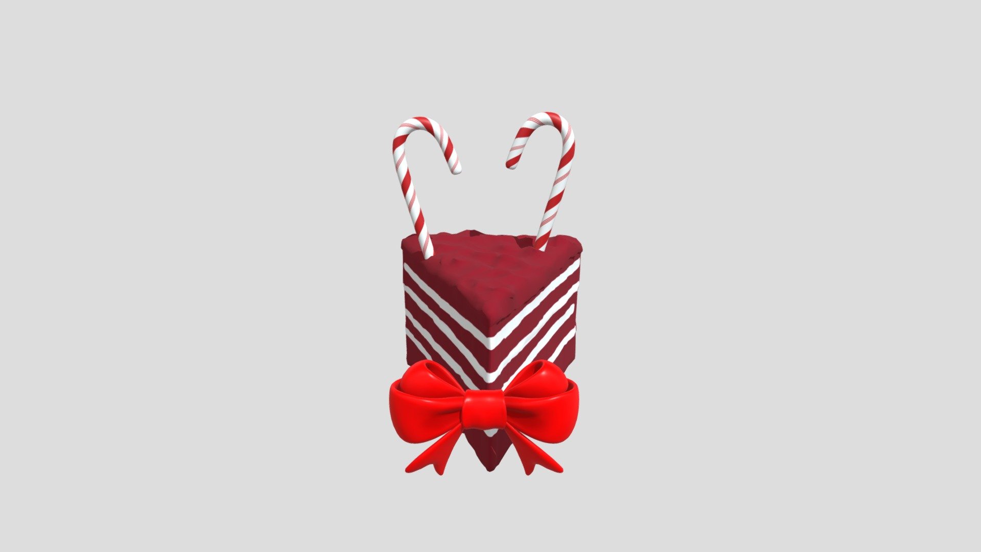 Red Velvet Cookie s Cake Download Free 3D Model By Herbcookie