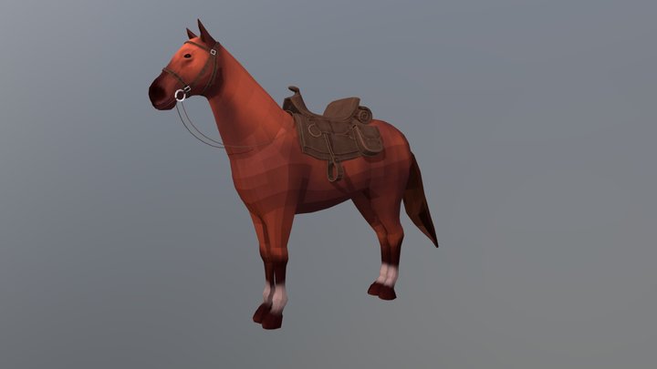 Horse Low Poly 3D Model