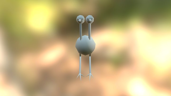 Doduo-low-poly Remake 1 3D Model