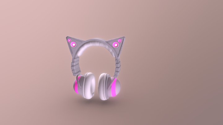 Auriculares de gato similares a Axent Wear 3D Model