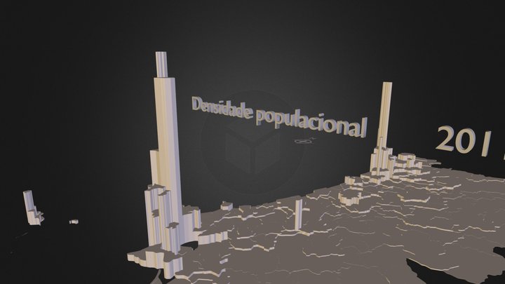 Portuguese population density 3D Model