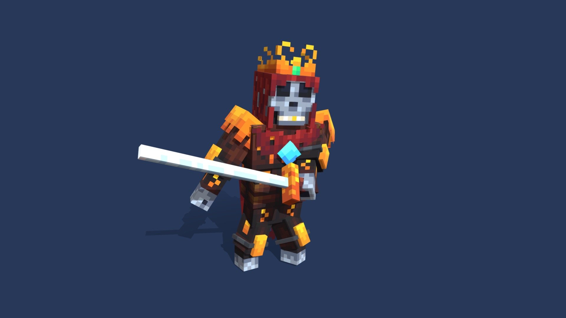 Skeleton king minecraft skin