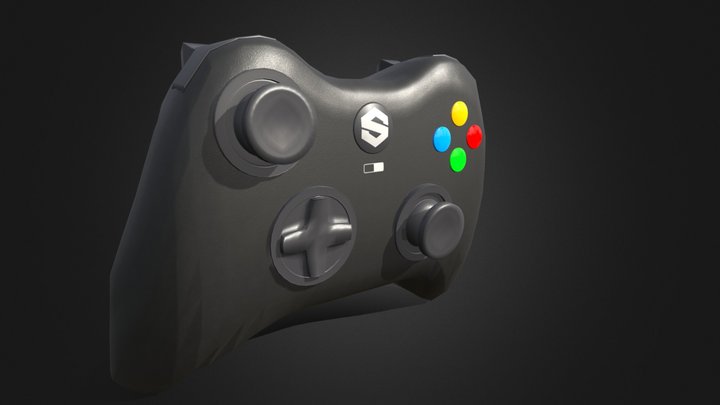 Xbox Series S Carbon Black Low-poly 3D Model