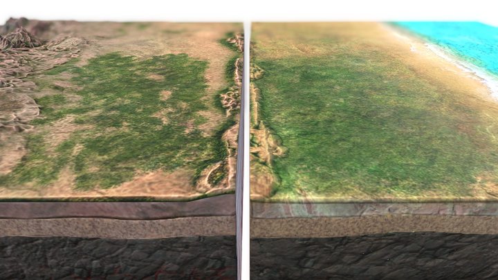 Animated Tectonic Plates Collide Loop – Modelo 3D gratuito STL