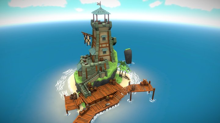 Imperial Watchtower - Battle of The Islands 3D Model
