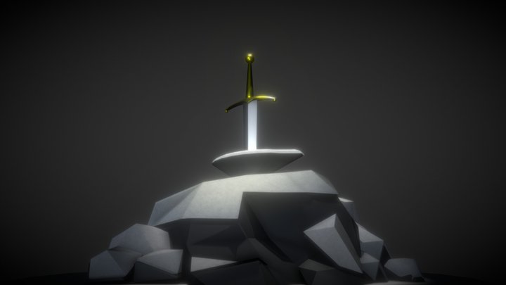 The sword in the Stone 3D Model