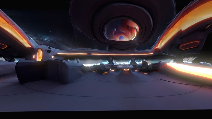 Space Station Observation Deck 3D Model