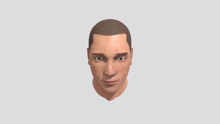 Male Head Bust 3D Model
