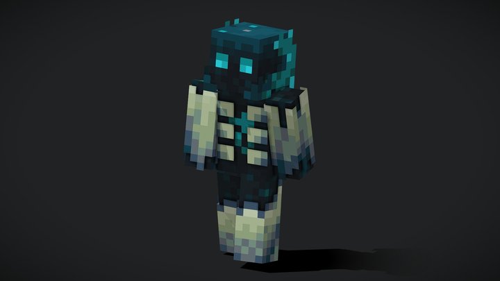 Minecraft Warden Skin 3D Model