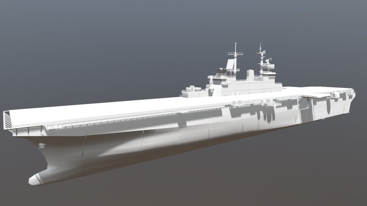 Wasp-class Amphibious Assault Ship 3D Model
