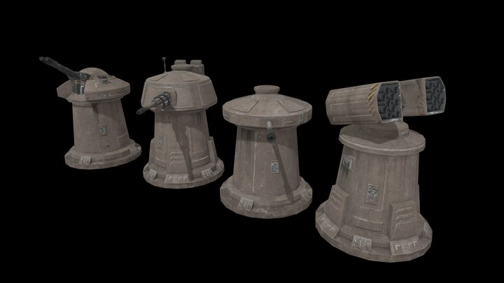 Rebellion turrets 3D Model