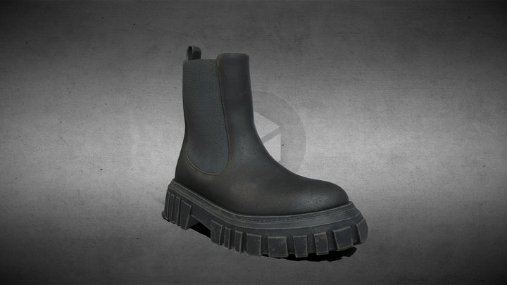 Chelsea Boots Lowpoly 3D Model