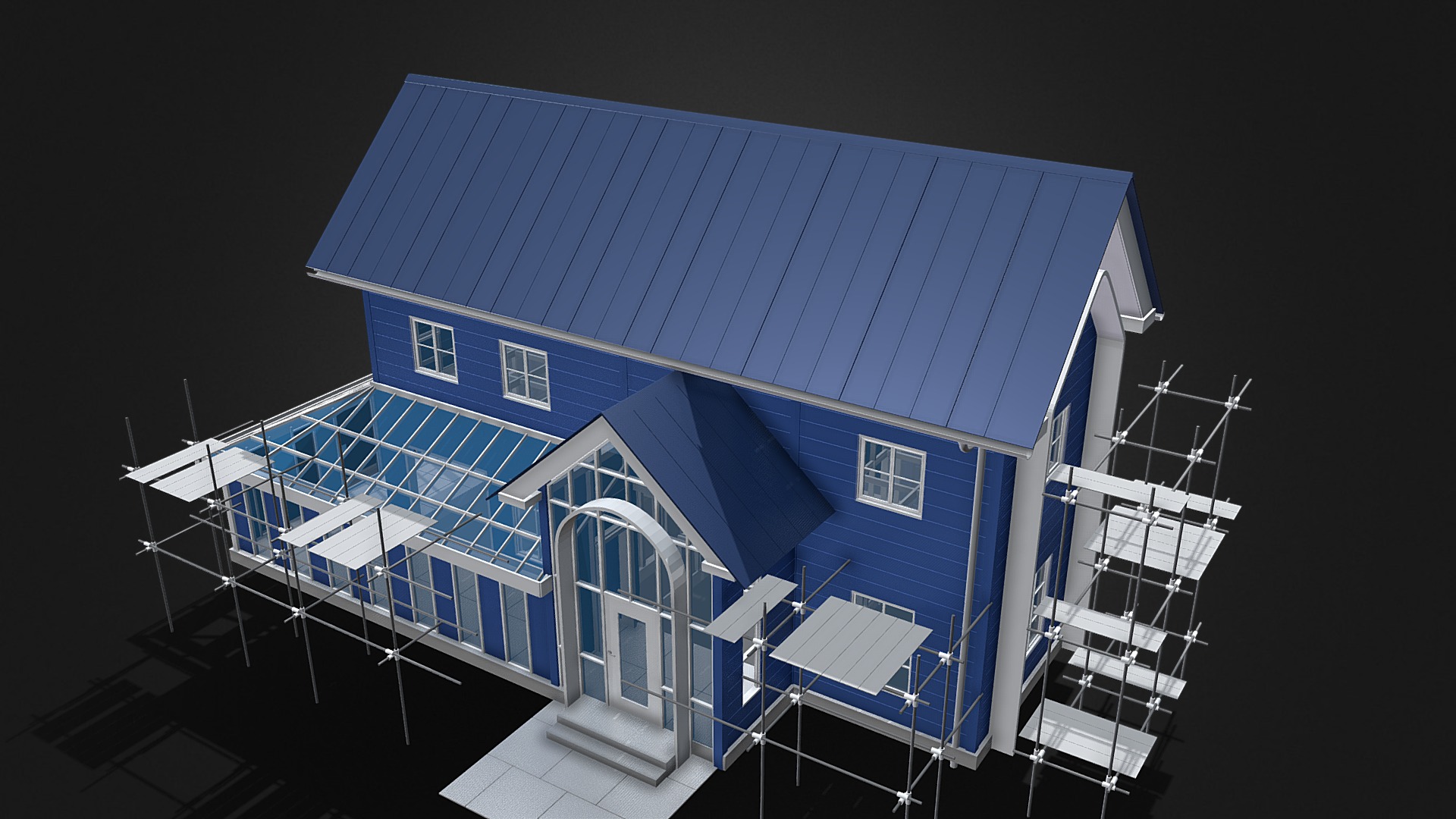 3D model House Under Construction3 FBX - This is a 3D model of the House Under Construction3 FBX. The 3D model is about diagram, engineering drawing.