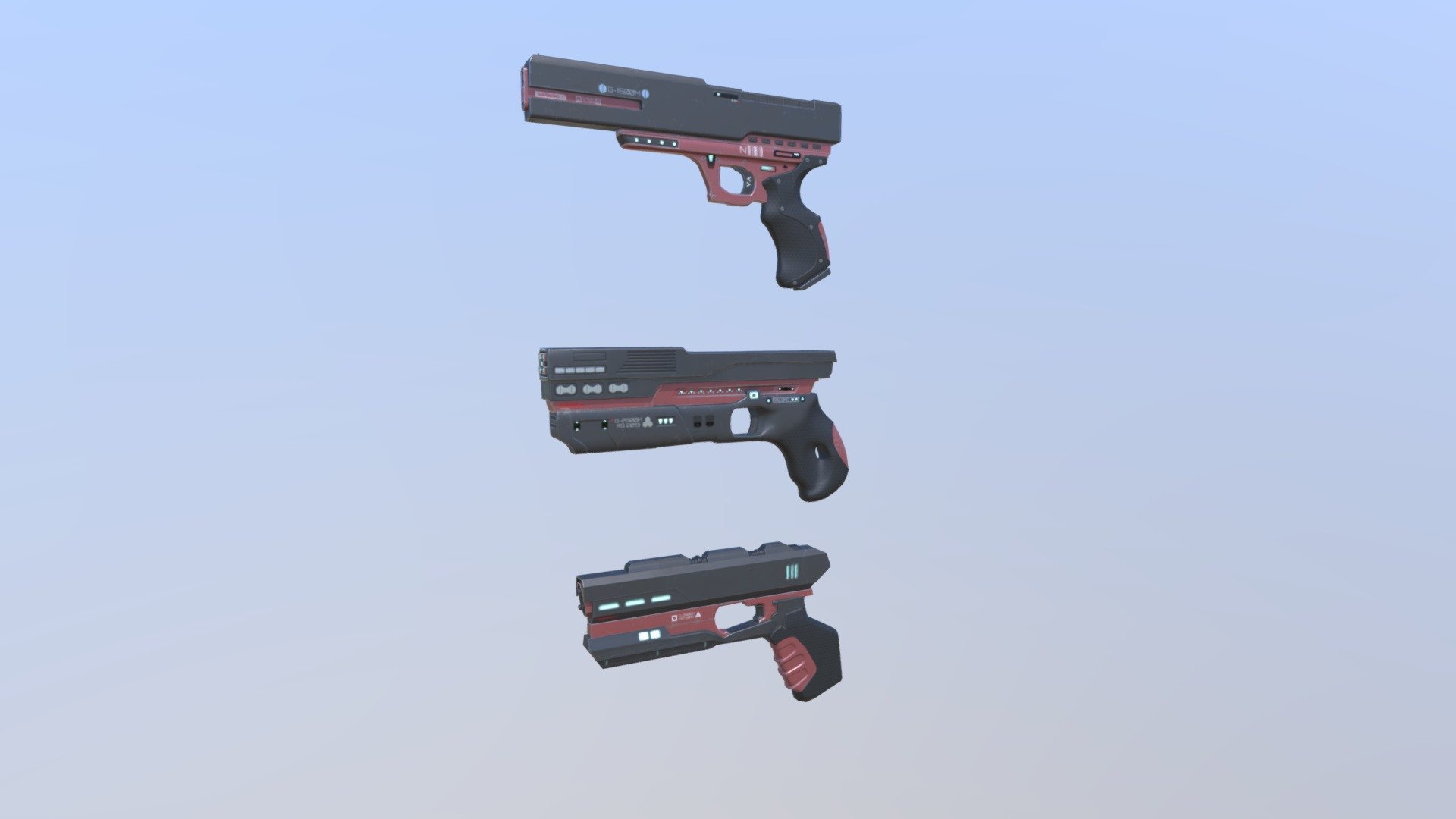 Futuristic Weapons Pack 2