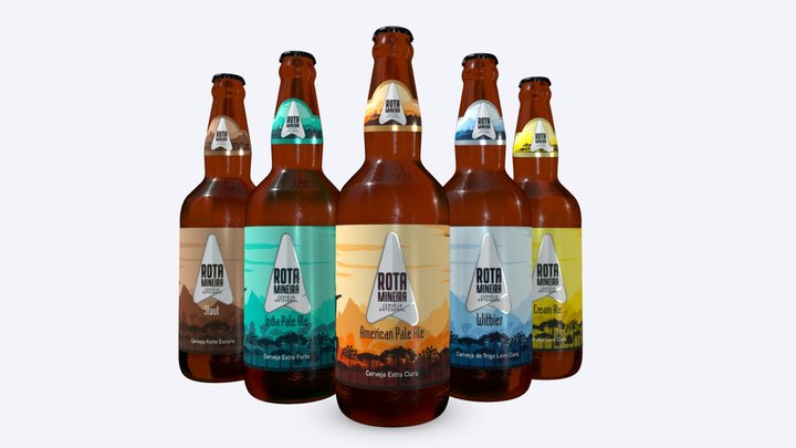 Rota Mineira - Bottle Mockup 3D Model