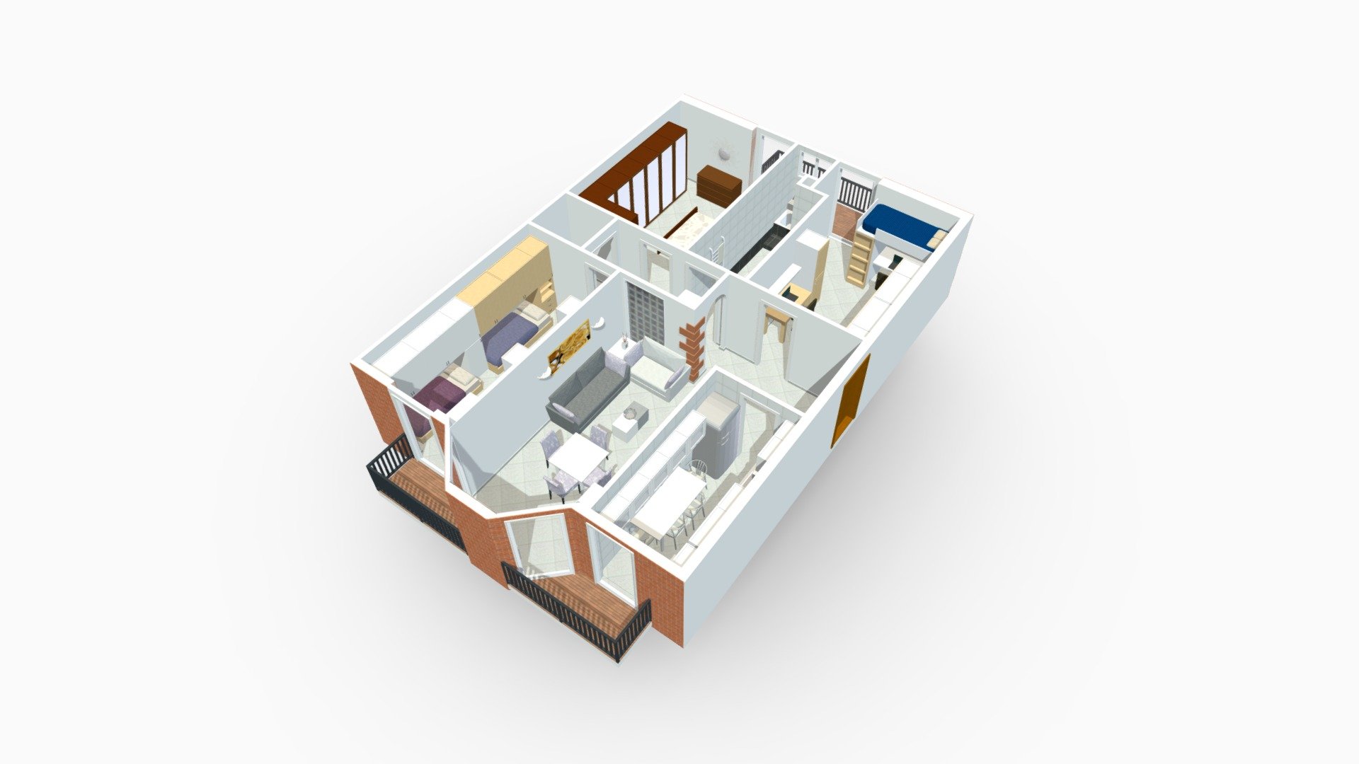 Quadrilocale Via Martinengo Milano — Sketchfab embed 3D viewer