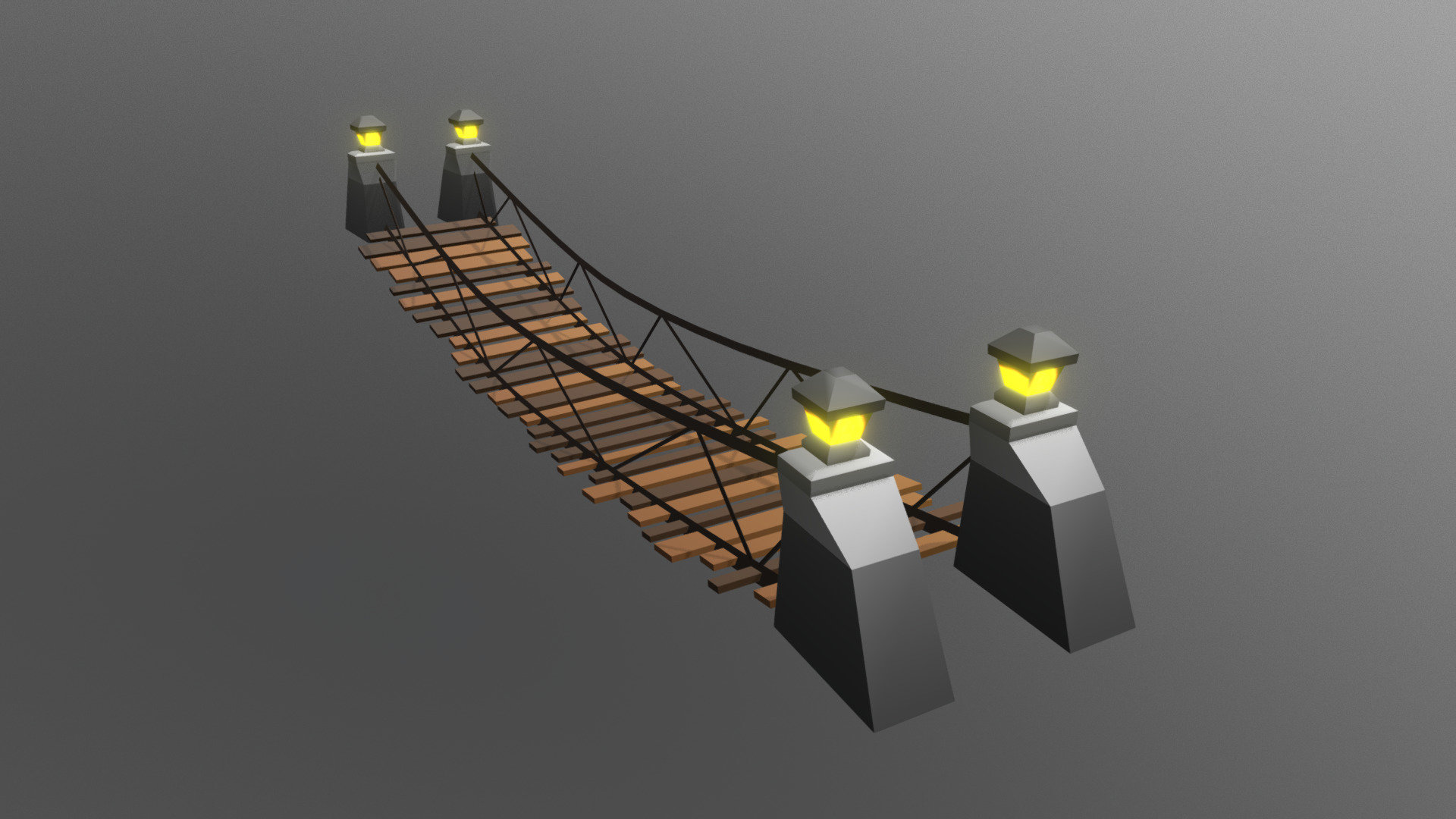 Wood Suspention Bridge