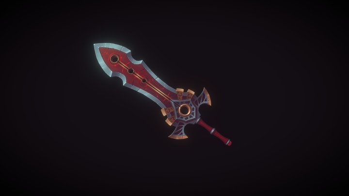 Handpainted Sword - ZugZug tutorial 3D Model