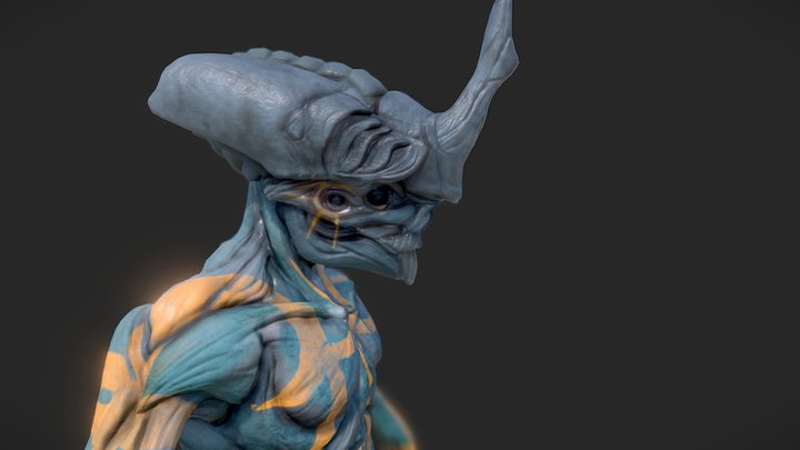 Alien Character Design 3D Model