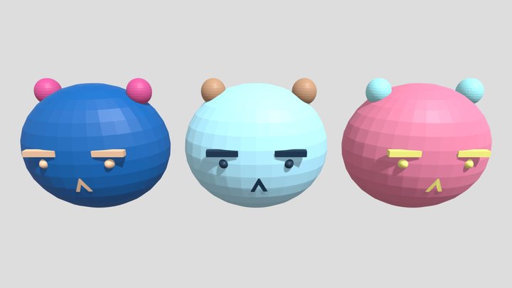 3D Stylized Colorful Cartoon Bear – Free 3D Model STL