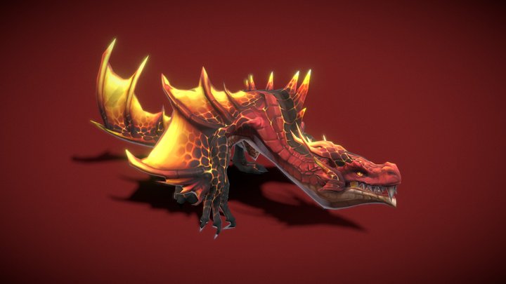 Fantasy Chess RPG Character - Smaug 3D Model