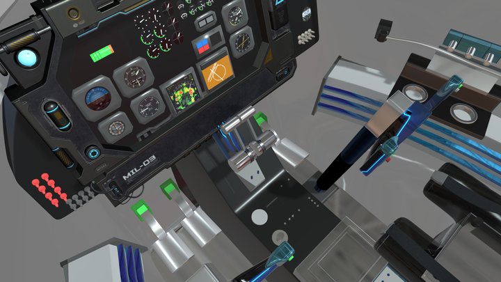 A Sci- Fi Cockpit Concept 3D Model
