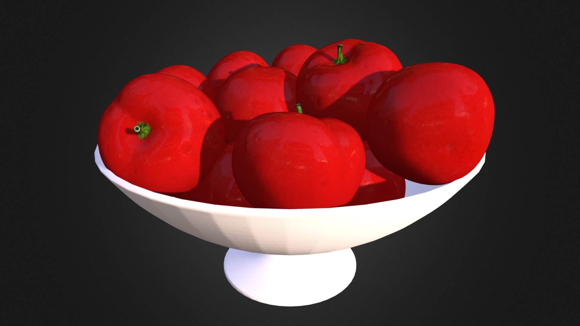3D model Bowl of Tomatoes - This is a 3D model of the Bowl of Tomatoes. The 3D model is about a bowl of cherry tomatoes.