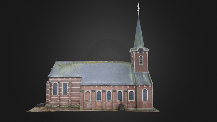 Heilige Kruiskerk "Korbeek Lo" 3D Model