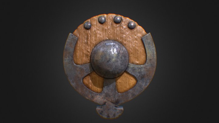 wooden shield 3D Model