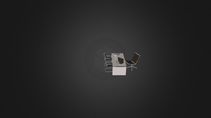 办公桌椅子 3D Model