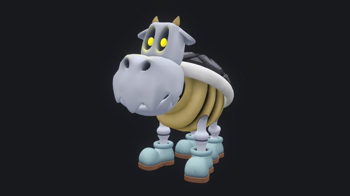 Weather Cows Dry Bones Character 3D Model