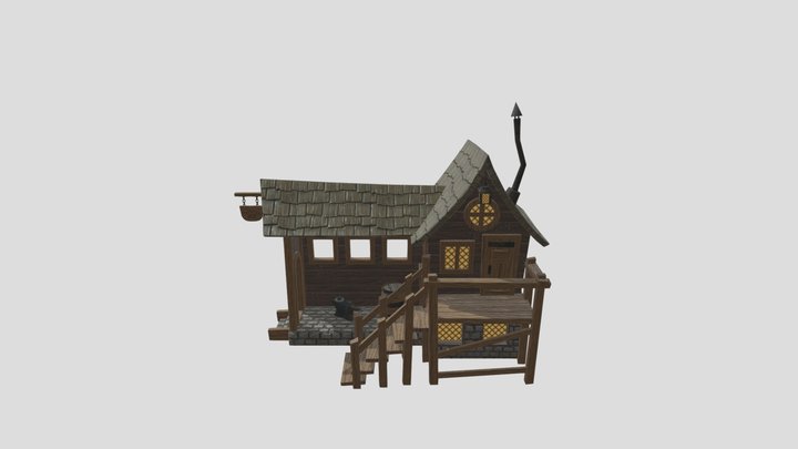 Wooden Cabin 3D Model